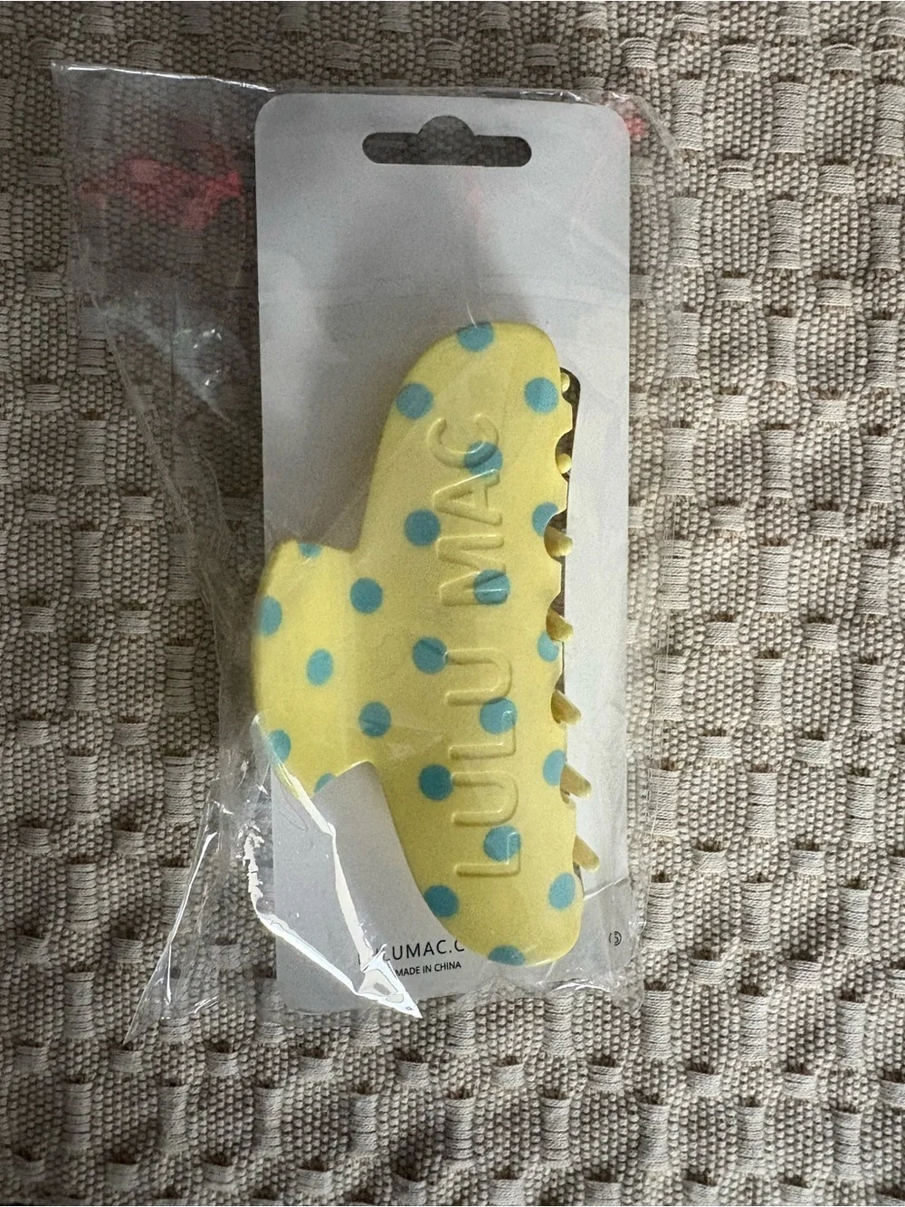 Lulu Mac Yellow Polka Dot Hair Clip